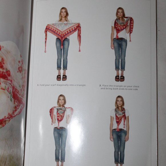 NWT Johnny Was Biya JWLA Misty Fall Silk Scarf Wrap Shawl Tassels 44 x 44 - Picture 13 of 13